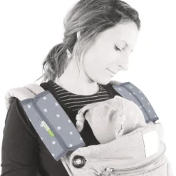 Liebes Von Priebes QUIRIN Gurtpolster-Set Für Die Babytrage - Stars, Grau, 2-tlg.