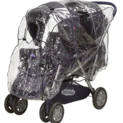 Playshoes Universal-Regen-Verdeck Für Geschwisterwagen In Transparent