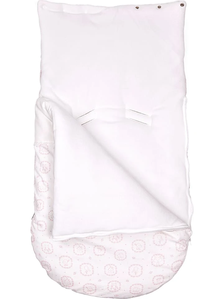 Poetree Kids Fußsack "Little Forest" In Weiß/ Hellrosa - (L)77 X (B)40 Cm 2 Poetree Kids Fußsack "Little Forest" In Weiß/ Hellrosa - (L)77 X (B)40 Cm – Bild 2