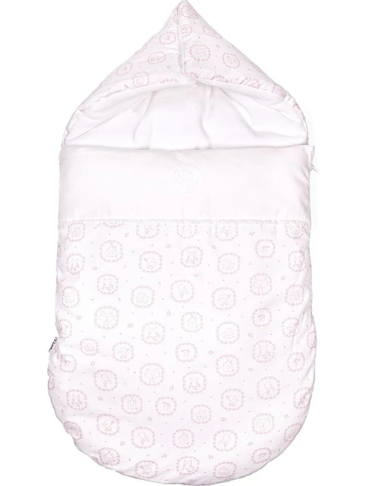Poetree Kids Fußsack "Little Forest" In Weiß/ Hellrosa - (L)77 X (B)40 Cm 1 Poetree Kids Fußsack "Little Forest" In Weiß/ Hellrosa - (L)77 X (B)40 Cm