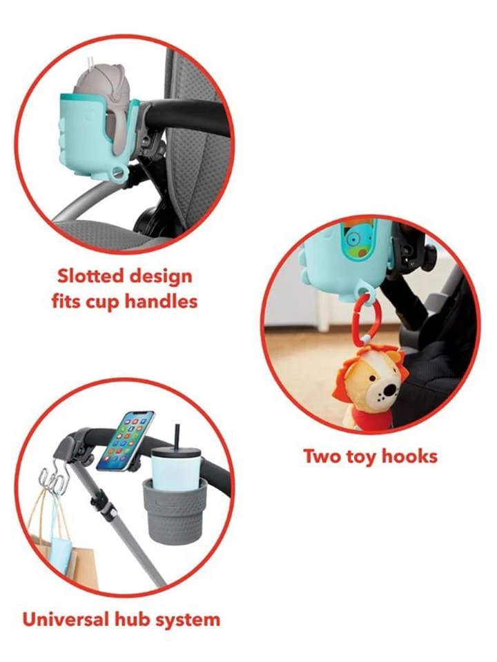 Skip Hop Becher-KinderwagenhĂ€lter In Blau/ Grau - (L)11,9 X (B)13,3 X (H)10,9 Cm â Bild 4